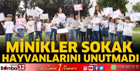 Minikler sokak hayvanlarını unutmadı