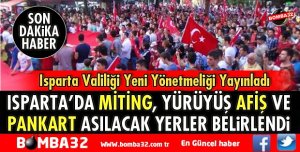 MİTİNG ALANLARI BELİRLENDİ