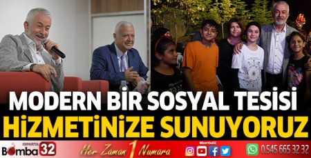 Modern bir sosyal tesisi hizmetinize sunuyoruz