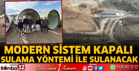 Modern sistem kapalı sulama yöntemi ile sulanacak