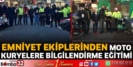 Moto kuryelere bilgilendirme eğitimi