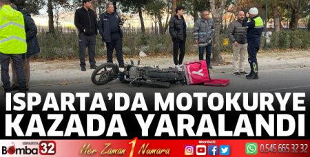 Motokurye kazada yaralandı