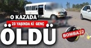 Motorsiklet ve minübüs çarpıştı : 1 ölü