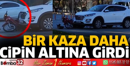 Motosiklet cipin altına girdi