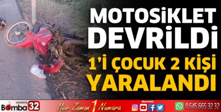 Motosiklet devrildi 