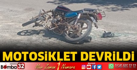 Motosiklet devrildi