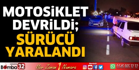 Motosiklet devrildi