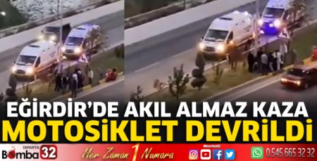 Motosiklet devrildi