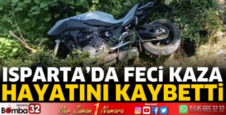 Motosiklet sürücüsü kazada öldü