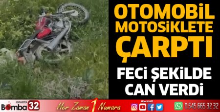 Motosiklet sürücüsü kazada vefat etti 