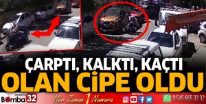 Motosiklet sürücüsü park halindeki otomobile çarptı