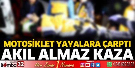 Motosiklet yayalara çarptı