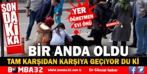 MOTOSİKLET YAYAYA ÇARPTI 