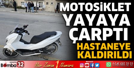 Motosiklet yayaya çarptı