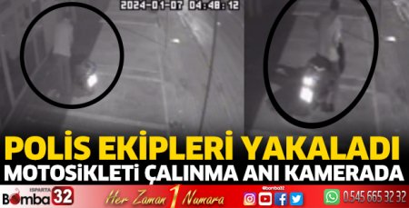 Motosikletin çalınma anı kamerada