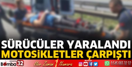 Motosikletler çarpıştı
