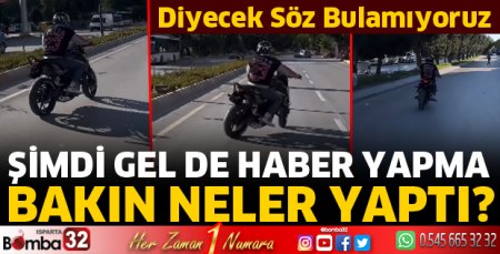 Motosikletli tehlike saçtı