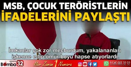 MSB, çocuk teröristlerin ifadelerini paylaştı