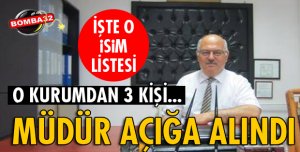 MÜDÜR AÇIĞA ALINDI