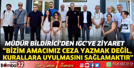 Müdür Bildirici'den IGC'ye ziyaret