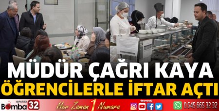 Müdür Çağrı Kaya öğrencilerle iftar açtı