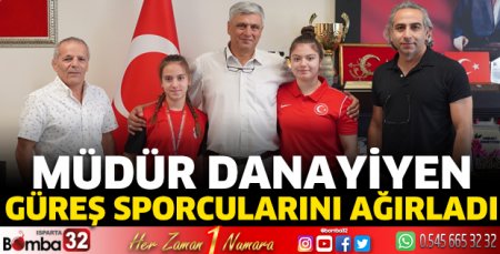 Müdür Danayiyen güreş sporcularını ağırladı
