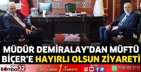 Müdür Demiralay’dan Müftü Biçer’e hayırlı olsun ziyareti