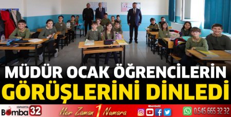 Müdür Ocak öğrencilerin görüşlerini dinledi