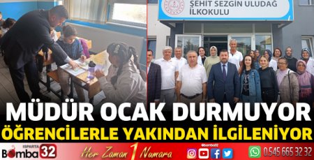 Müdür Ocak okul okul geziyor