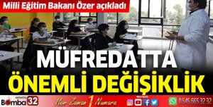 Müfredatta önemli değişiklik