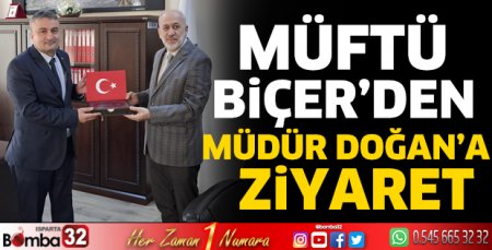 Müftü Biçer’den Müdür Doğan’a ziyaret 