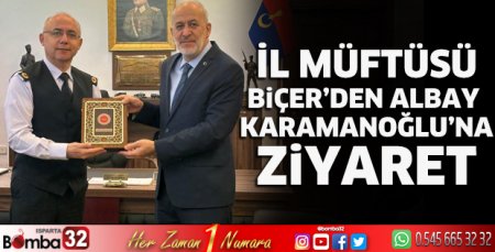 Müftü Biçer'den Albay Karamanoğlu'na ziyaret