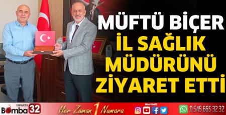 Müftü Biçer'den Dr. Küçükcoşkun'a ziyaret