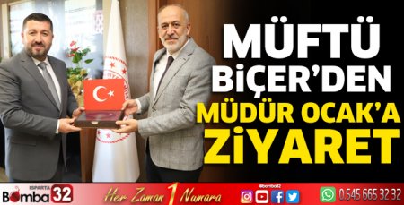 Müftü Biçer'den Müdür Ocak'a ziyaret