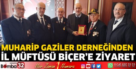 Muharip Gaziler Derneğinden İl Müftüsü Biçer’e Ziyaret