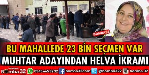 MUHTAR ADAYI HELVA DAĞITTI