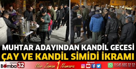Muhtar adayından vatandaşa Kandil gecesi ikram