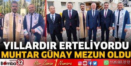 Muhtar Günay mezun oldu