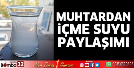 Muhtardan içme suyu açıklaması