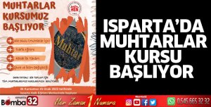 Muhtarlar Kursu başlıyor
