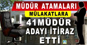 Mülakatlara 41 müdür adayı itiraz etti