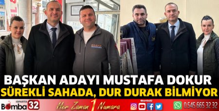 Mustafa Dokur sürekli sahada, dur durak bilmiyor