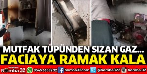 Mutfak tüpünden sızan gaz az daha evi yakıyordu