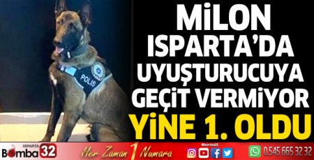 Narkotik köpeği Milon yine 1 numara