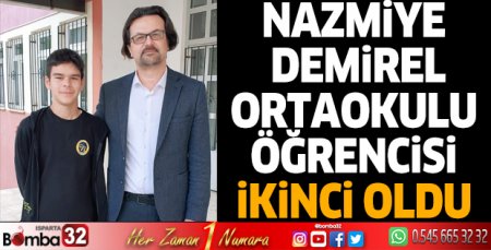 Nazmiye Demirel Ortaokulu öğrencisi 2. oldu