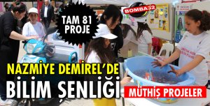 NAZMİYE DEMİREL'DE BİLİM FUARI