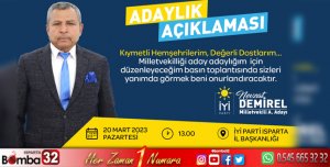 Nevzat Demirel aday adaylığını açıklıyor