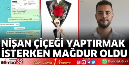Nişan çiçeği yaptırmak isterken mağdur oldu