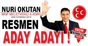 Nuri Okutan Resmen A. Adayı