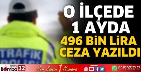 O ilçede 1 ayda 496 Bin lira ceza yazıldı